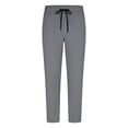 thumbnail image 6 of Jinhomg Men's Hiking Pants Lightweight Casual Drawstring Waist Sweatpant Slim Fit Straight Leg Trousers with Side Pockets for Outdoor Gray,S, 6 of 7