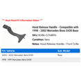thumbnail image 2 of Hood Release Handle - Compatible with 1998 - 2002 Mercedes-Benz E430 Base 1999 2000 2001, 2 of 2
