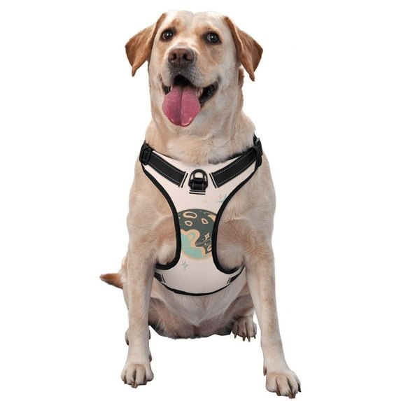 XMXY No Pull Dog Harness, Astrology Space Stars Adjustable Reflective Pet Harness with Oxford Vest, Medium Size