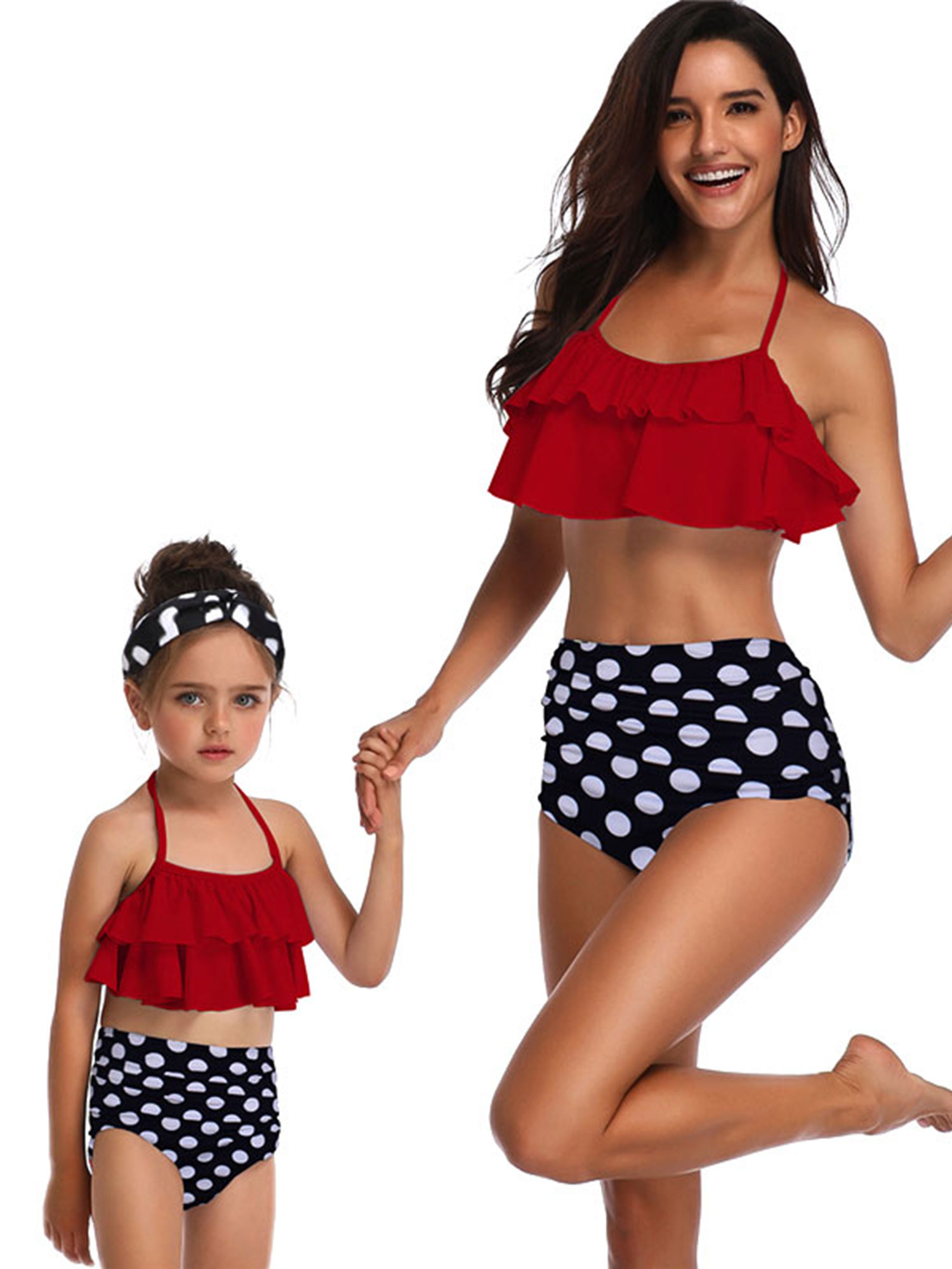 boy and girl matching swimwear