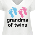 thumbnail image 4 of Inktastic Grandma of Twins Boy Girl Women's Plus Size V-Neck T-Shirt, 4 of 5