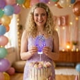 thumbnail image 4 of Number Birthday Candle, Glitter Purple Crown Design, 1 Piece,Suitable for Princess Birthday Party Cake Decoration, 4 of 5