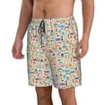 thumbnail image 2 of Balery Famous Places Traje de Baño Estilo Hawaiano para Hombre, Shorts de Secado Rápido con Bolsillos-Small, 2 of 6