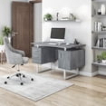thumbnail image 2 of Techni Mobili Modern Adult Office Desk with Drawers and Storage, 51.25" W, Gray/Silver, 2 of 13