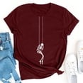thumbnail image 2 of Camiseta holgada de manga corta con estampado de mueca retro para hombre y mujer Pompotops hfajkhk139435, 2 of 6