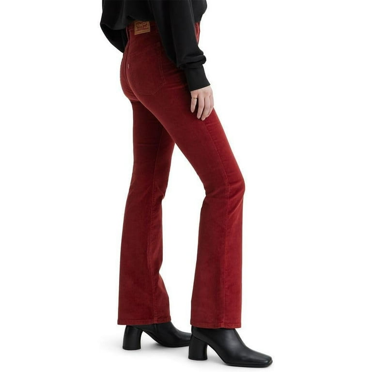 Levi s Women s High Rise 725 Bootcut Corduroy Jeans Red 31W x 32L Walmart