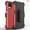 Red/Black, variant on For Samsung Galaxy A12 / SM-A125 Heavy Duty Shockproof Armor Protective Hybrid Case Cover With Clip Black/Black
