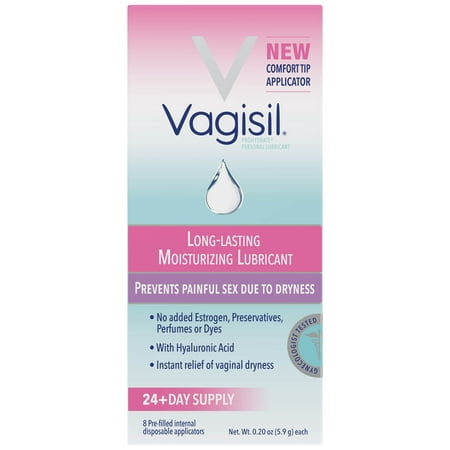 Vagisil Prohydrate, Internal Vaginal Moisturizing Gel and Personal Lubricant, 8 Pre-filled Internal Disposable