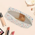 thumbnail image 5 of Unique Bargains 1 Pc Floral Print Style Drawstring Makeup Bag for Vacation Beige Polyester, 5 of 6