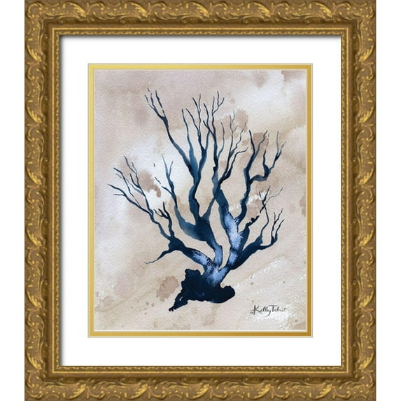 Talent, Kelley 12x14 Gold Ornate Wood Framed with Double Matting Museum Art Print Titled - Oceans Reef I
