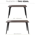 thumbnail image 3 of Orison 27x57 Mid Century Modern Metal Desk - Black / Trail Walnut, 3 of 11