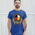 thumbnail image 3 of Tee Hunt The Medicine Wheel Dreamcatcher T-Shirt Native American Symbol Men's Tee, Blue, XX-Large, 3 of 5