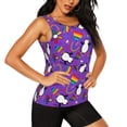 thumbnail image 2 of Balery Rainbow Lgbt Penguin Camiseta sin mangas estampada ligera para mujer, tops de entrenamiento sin mangas, camisetas de yoga transpirables de secado rápido.-XX-Large, 2 of 7