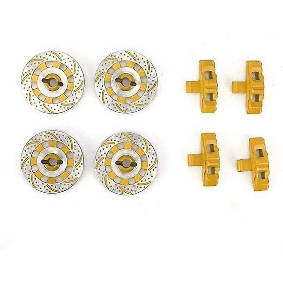 (yellow)life 1/7 RC Car Aluminum Alloy Wheel Brake Disc, RC Upgrade Part Fit for TRAXXAS Unlimited Desert Racer UDR