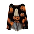 thumbnail image 1 of Breezora Tricot Imprimé Halloween pour Femmes Manches Longues Col Rond Décontracté Léger Automne et Hiver Taille m Noir, 1 of 4