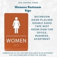 thumbnail image 6 of ADA CENTRAL SIGNS - 6"X9" Womens Restroom Sign - ADA Compliant Tactile Graphics Grade 2 Braille Text Wall Signs - Bathroom Door Placard Double Sided Tape Rest Room Sign for Office, Business, Apartment, 6 of 7