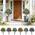 thumbnail image 4 of F Outdoor Ground-Inserted Tree Simulation Green Garden Decoration Small Potted Plastic Plant for Patio 10 Inches, 4 of 4
