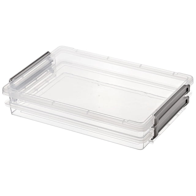Transparent Storage Box with Lids,Clip Box,Stackable Transparent Plastic Bins with Latching Lids,Plastic Container Box for Organizing,Portable File Box Stackable Storage Containers for Home,H