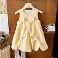 thumbnail image 2 of Moocorvic Toddler Girls Dresses Casual Sleeveless A Line Summer Dress Sling Sundress 10-11 Years,Yellow, 2 of 7