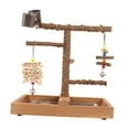 thumbnail image 2 of Perchas de Pájaros Accesorios de Jaula de Aves Ejercicio de Juegos con Bandeja Extraíble Juguetes de Madera de Madera Parque, 2 of 9