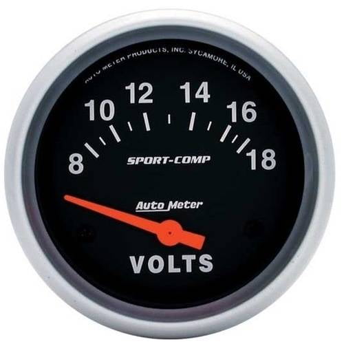 AUTO METER 3592 2-5/8IN VOLTMETER, 8-18V, SSE