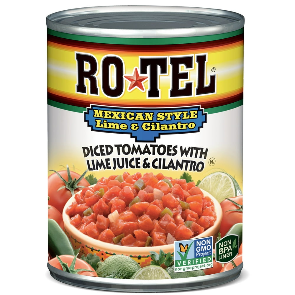 ROTEL Mexican Style Lime, Cilantro Diced Tomatoes, Green Chilies 10 oz