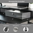 thumbnail image 2 of VIVO 2-Tier Electric 75" x 63" Corner Desk, Black Table Top, Black Frame, 2 of 8