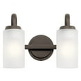 thumbnail image 5 of 2 Light Vanity Light with Traditional Inspirations 9.75 inches Tall By 13.25 inches Wide-Brushed Nickel Finish Bailey Street Home 147-Bel-4436039, 5 of 7