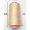 thumbnail image 4 of Luwigs Hilo de tejer beige 100% poliéster para hacer peluca, coser cabello, extensión de cabello, 1 pieza (1 pieza beige), 4 of 5