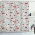 thumbnail image 1 of Ambesonne Hipster Shower Curtain, Make up Fashion Design, 69"Wx75"L, Red Grey, 1 of 3