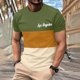 thumbnail image 2 of Mens Casual Pantalones Cortos Cuello Redondo Patchwork Impresión Suéter Blusa de Fitness, Camisetas para Hombre, 2 of 4