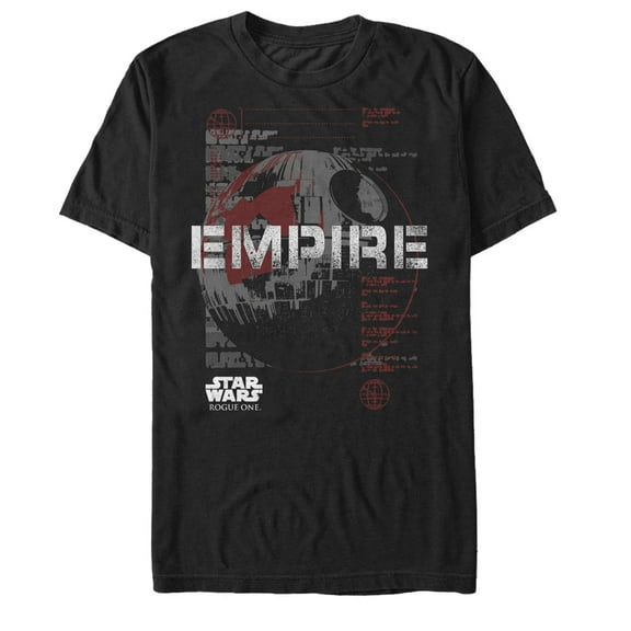 Men's Star Wars Rogue One Empire Death Star View  Graphic Tee Black X Large