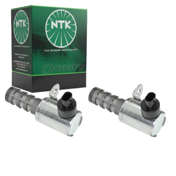 2 pc NTK Variable Timing Solenoid VVTs compatible with Ford Transit-350 3.5L 3.7L V6 2015-2021 - Black Connector