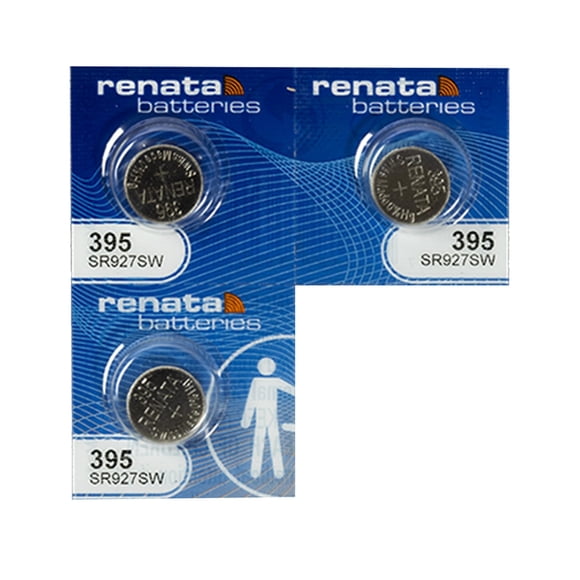 Pila para reloj Renata 395 SR927SW 1.5V, paquete de 3
