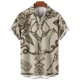 thumbnail image 3 of Camisa con estampado 3D de temática de humanidades para hombre y mujer, informal, de manga corta, con solapa y botones, camiseta de gran tamaño para hombre, 3 of 5