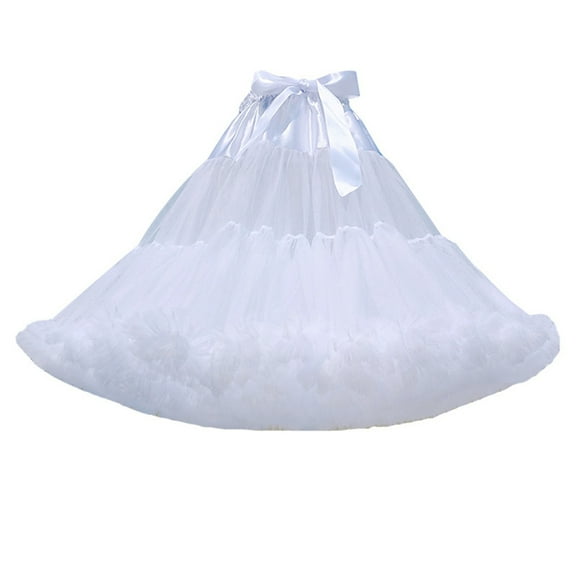 COMEET Dress Petticoat, Pompon Skirt Hoopless Petticoat Crinoline Underskirt Gown Tulle Underskirt Girls Crinoline Petticoat
