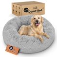 thumbnail image 1 of Cama para perros Donut - Comodidad premium para aliviar la ansiedad - Diseño esponjoso y calmante con soporte ultra lujoso | Acogedora cama redonda para perros con estilo circular súper suave (gris, e, 1 of 1