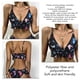 thumbnail image 5 of Traje de baño de bikini para mujer con volantes y cuello en V con estampado de flores, traje de baño de dos piezas para uso de verano tipo 3 XL, 5 of 6