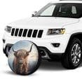 thumbnail image 2 of KAKALAD Beautiful Highland Cow 06 Spare Tire Cover Universal Vehicle Accessories Buckle Car Tools 17”in, 2 of 6