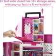 thumbnail image 3 of Barbie Dream Closet Playset, 2+ Ft. Wide, 15+ Storage Areas, Mirror, Hamper Chute and More, 35+ Outfit & Accessory Pieces for 400+ Looks, Ages 3 & Up Barbie -, 3 of 5