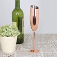 thumbnail image 2 of Copa de vino tinto de acero inoxidable 304 para cóctel, champán, suministros de bar, oro rosa, 2 of 10