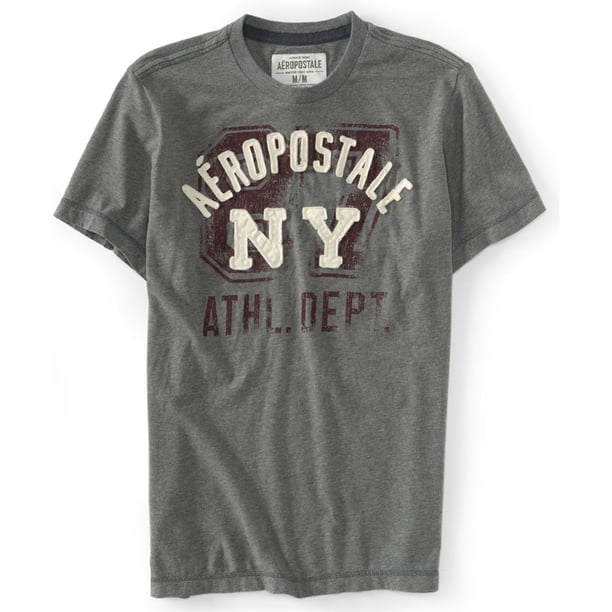 Aeropostale Athletic Dept Graphic playera para hombre, gris, XS