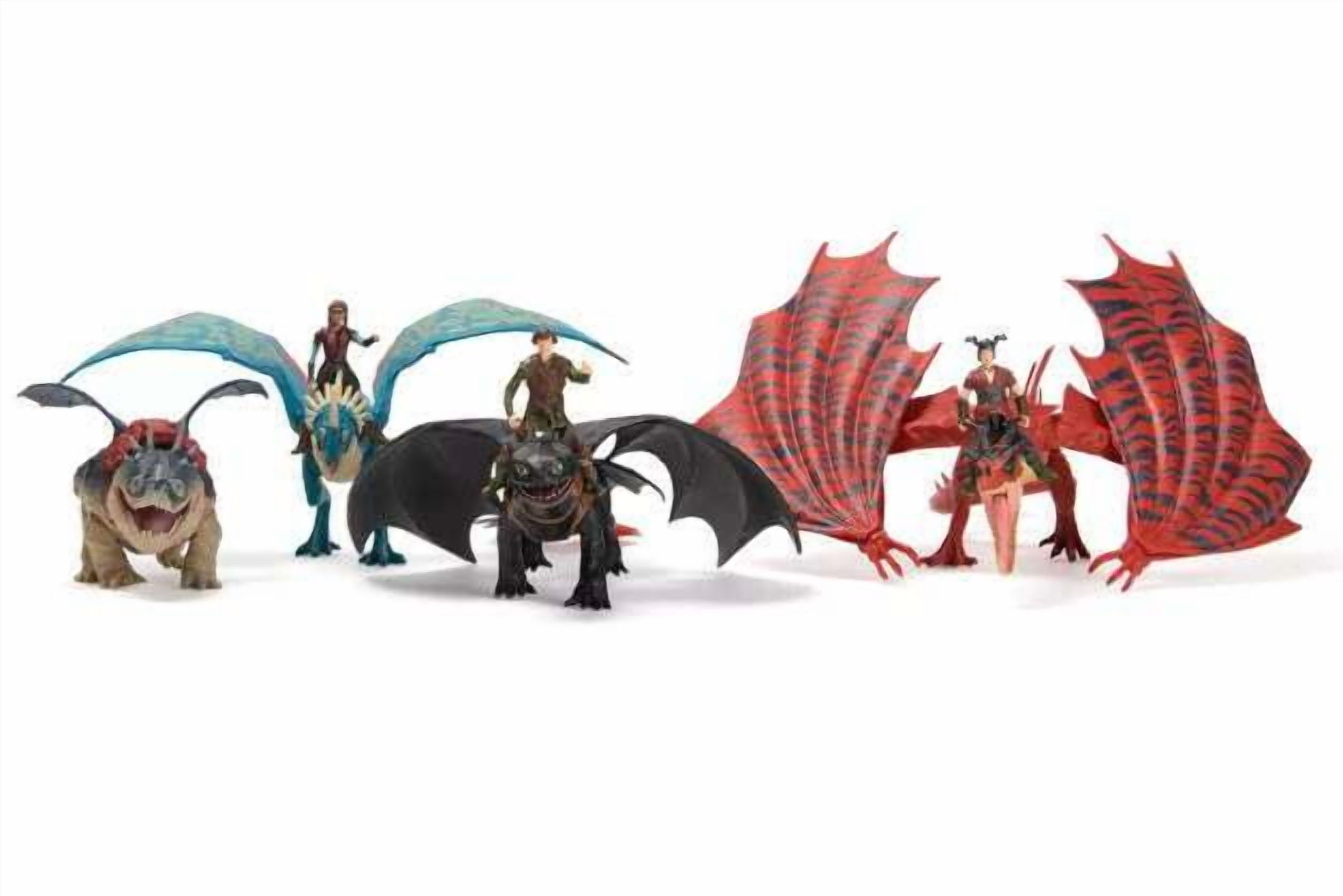 新品タイガー.マスカラス.ハヤブサ.ウルティモドラゴン4体 フィギュアセット Spin Master Games How to Train Your Dragon Volcano Island Final