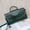 green, variant on Genuine Cowhide Women Crossbody Bag, Glossy Crocodile Embossed Metal-Ring Top-Handle Purse