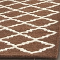 thumbnail image 3 of SAFAVIEH Cambridge Karen Geometric Wool Area Rug, Dark Brown/Ivory, 6' x 6' Square, 3 of 7