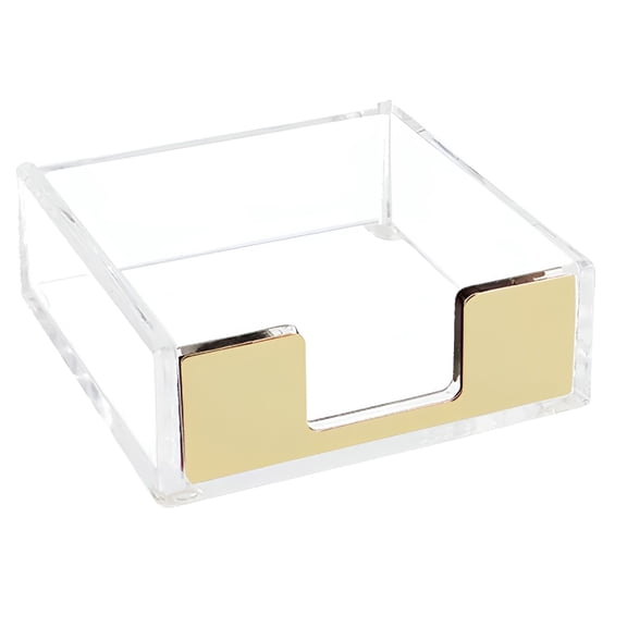CCOCC Acrylic Sticky Notes Holder, Dustproof Post-it Note Dispenser & Storage Box for Office Desk & Home