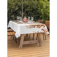 thumbnail image 3 of Outdoor Tablecloths with Umbrella Hole & Zipper, Orange Eucalyptus 54x80 Inch Tablecloth Rectangle, Fall Weeping Botanical Leaf Watercolor Waterproof Table Cloth, Patio/Pool/Picnic Table Covers, 3 of 8
