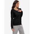 thumbnail image 6 of Women's Long Sleeve Button-Down Cardigan - Classic Crew Neck Knit Sweater, 6 of 6