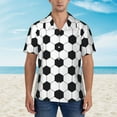 thumbnail image 2 of Fotbe Soccer Ball Hawaiian Shirt for Men Unisex Summer Beach Casual Short Sleeve Cotton Linen Button Down Shirts-XX-Large, 2 of 5