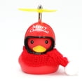 thumbnail image 1 of Juguetes de pato de goma para decoración navideña de coche, adorno de coche de pato amarillo, campana de bicicleta de montaña con casco de hélice y luz de bocina para niños, niñas, hombres, mujeres (Navidad) Brillar Electrónica, 1 of 5